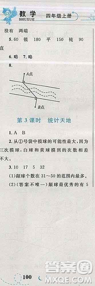 2019年小學(xué)同步考優(yōu)化設(shè)計小超人作業(yè)本四年級數(shù)學(xué)上冊蘇教版答案