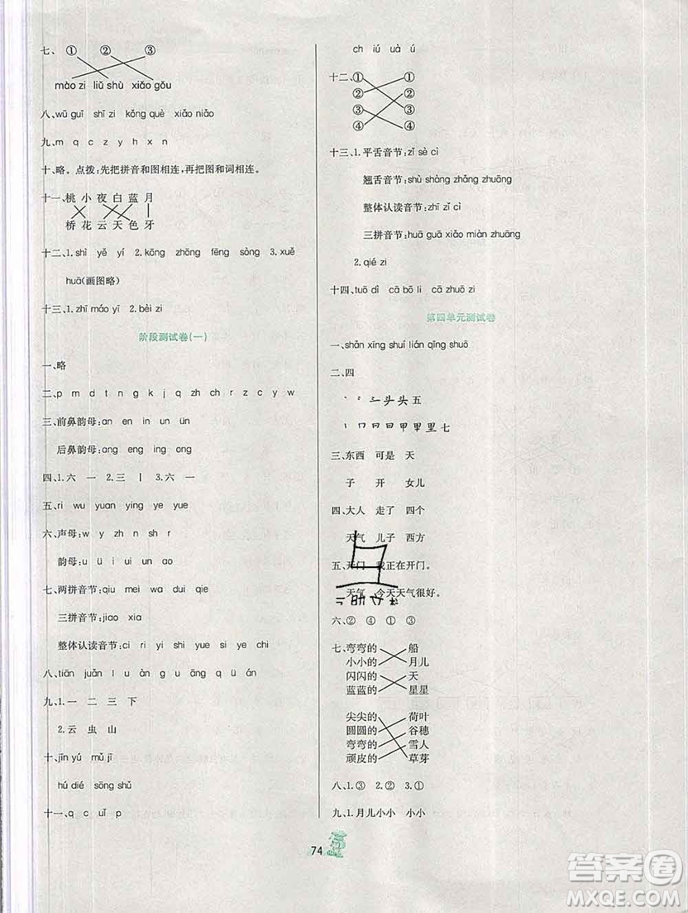 延邊人民出版社2019秋百分金卷奪冠密題卷一年級語文人教版答案