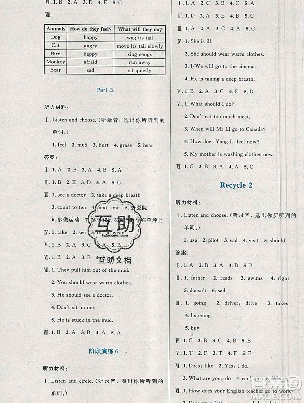 2019年秋新版小學(xué)同步測(cè)控優(yōu)化設(shè)計(jì)六年級(jí)英語上冊(cè)人教增強(qiáng)版陜西專版答案