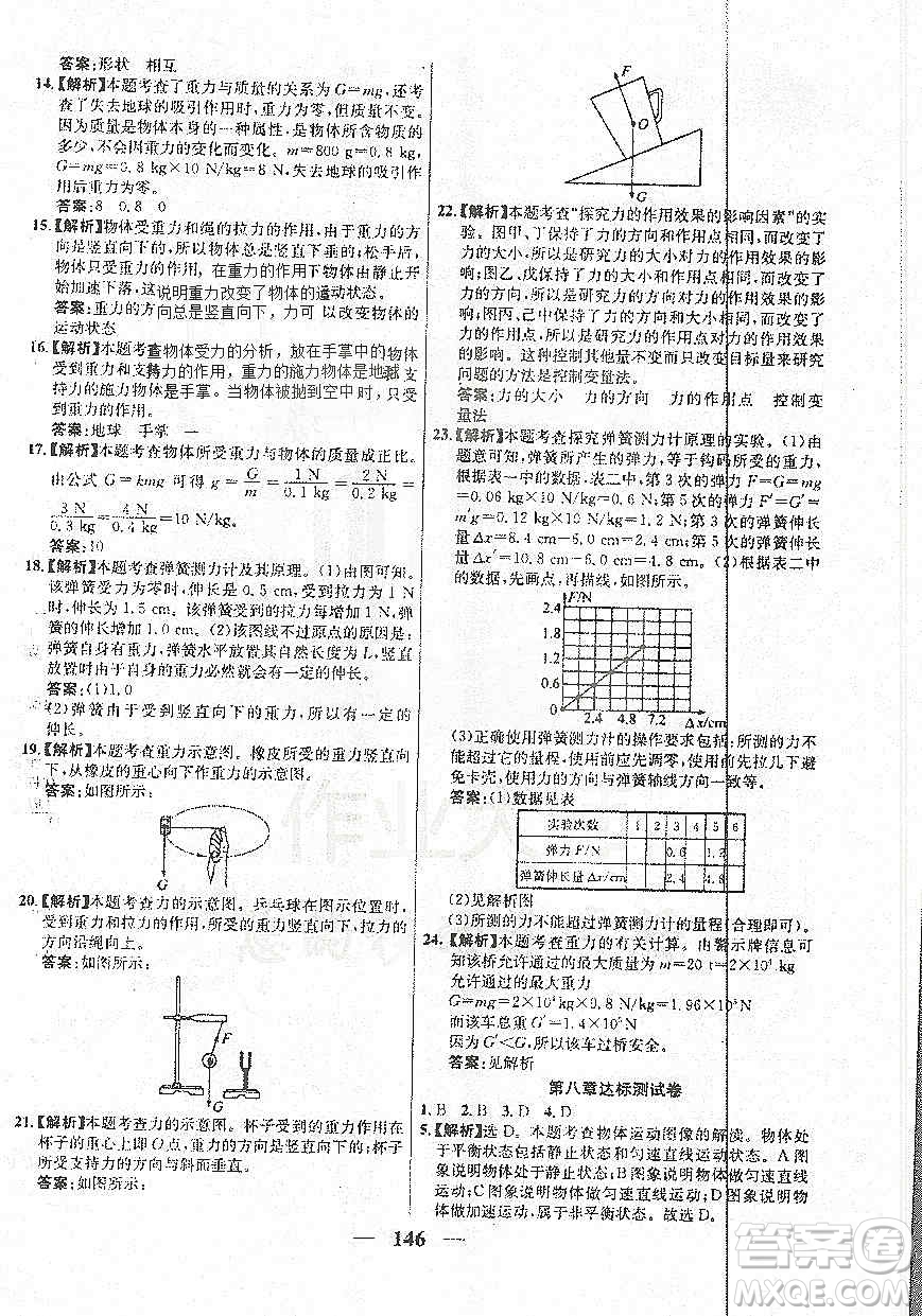 吉林教育出版社2019學霸刷題王八年級物理上冊人教版答案