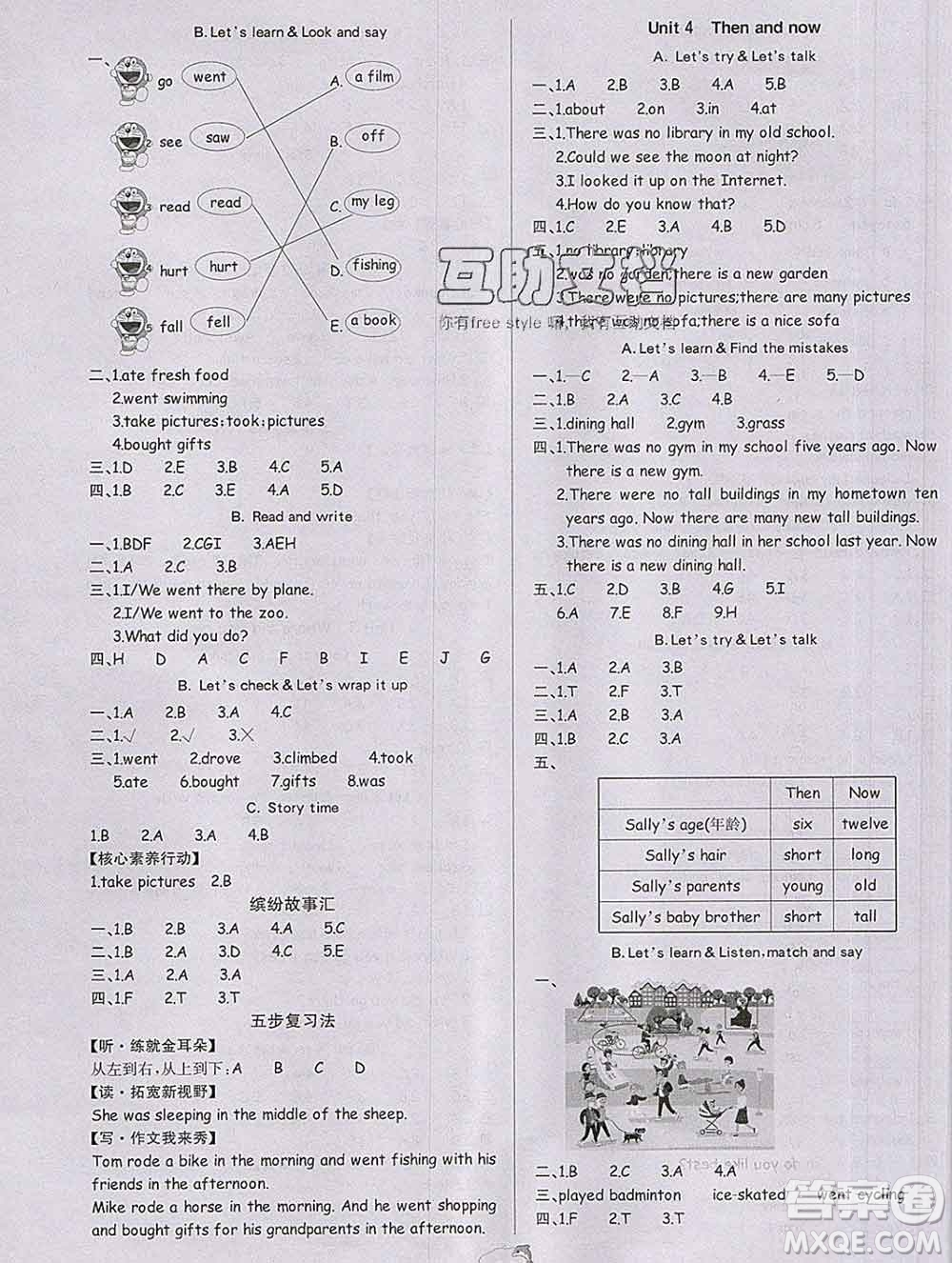 延邊大學(xué)出版社2020新版世紀(jì)金榜金榜小博士六年級英語下冊人教版答案