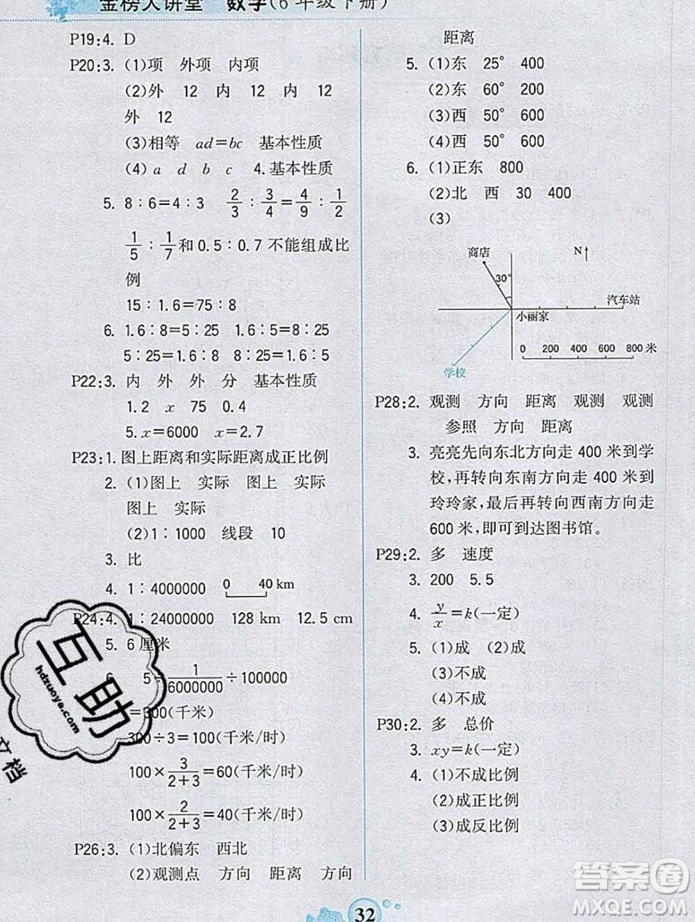 延邊大學(xué)出版社2020新版世紀(jì)金榜金榜大講堂六年級(jí)數(shù)學(xué)下冊(cè)蘇教版答案