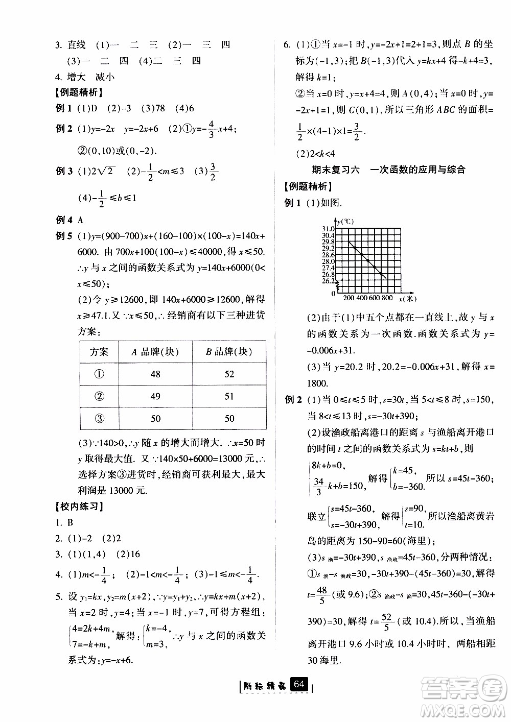 勵(lì)耘書業(yè)2019版勵(lì)耘新同步數(shù)學(xué)八年級(jí)上冊(cè)浙教版參考答案