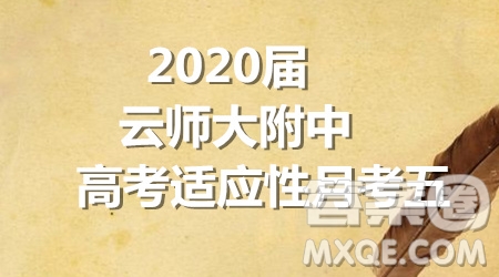 云南師大附中2020屆高考適應性月考5語文答案