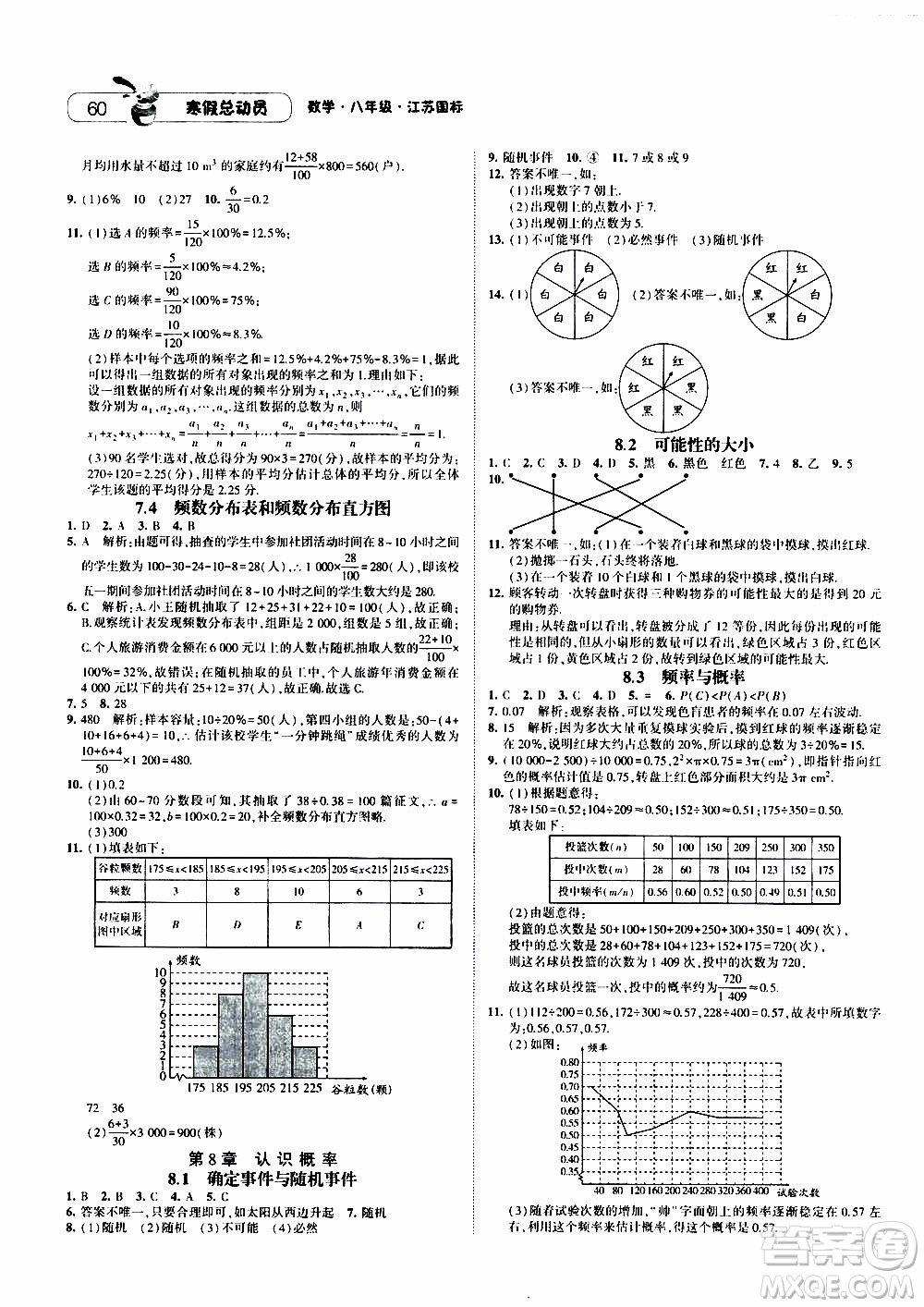 經(jīng)綸學(xué)典2020年寒假總動員數(shù)學(xué)八年級江蘇國際版參考答案