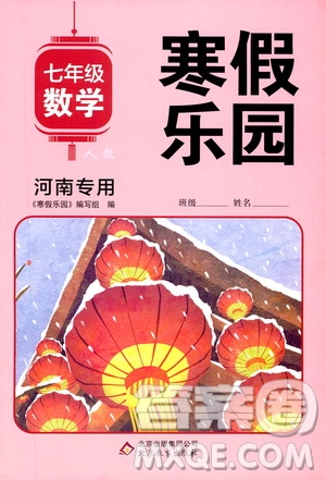 北京教育出版社2020寒假樂園七年級數(shù)學(xué)人教版河南專用答案