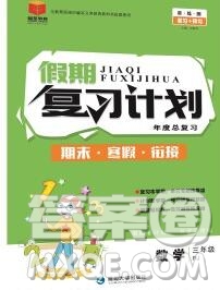 2020年品至教育假期復(fù)習(xí)計劃寒假銜接三年級數(shù)學(xué)人教版答案