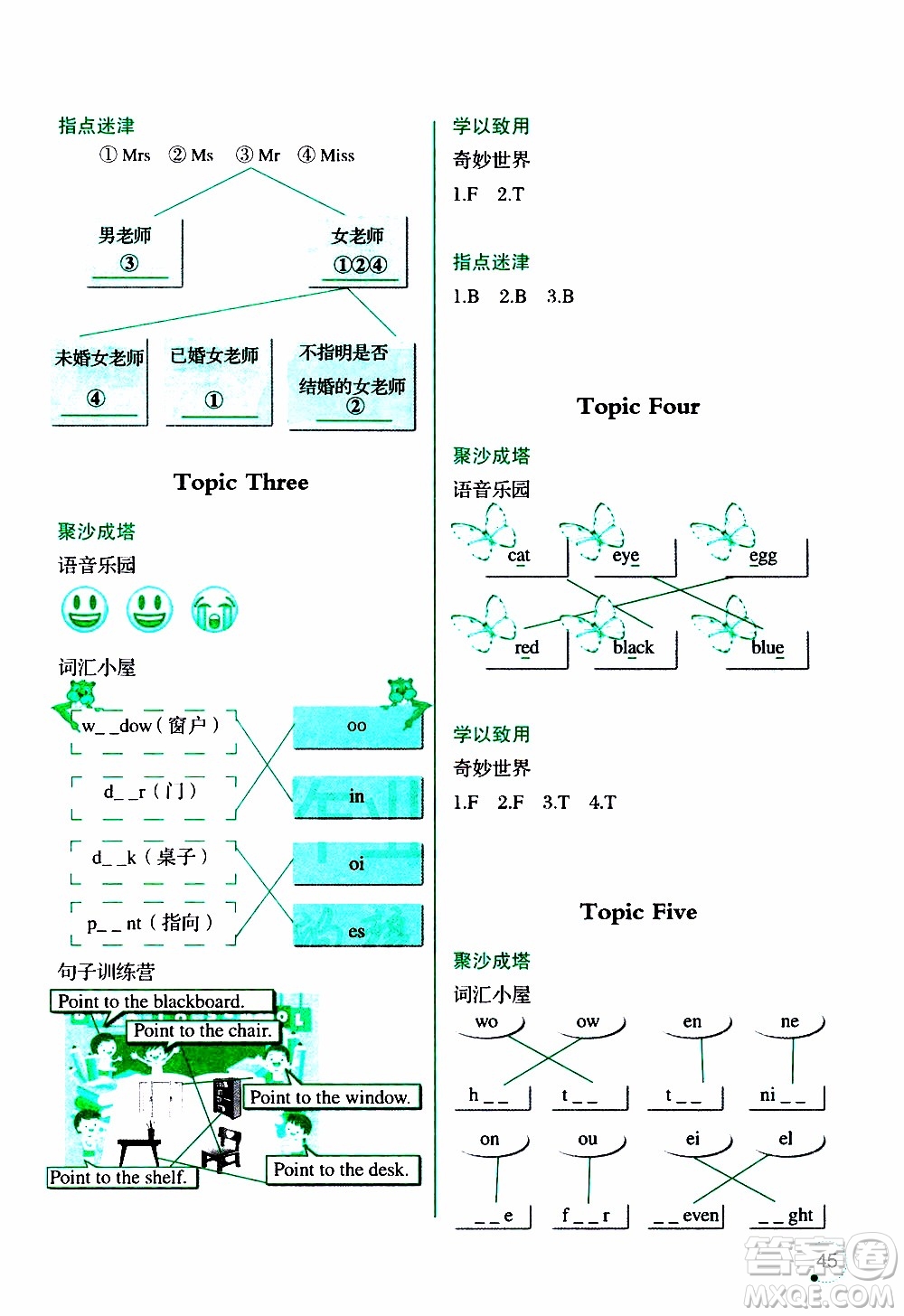 遼寧師范大學(xué)出版社2020年3年級起點寒假樂園三年級英語最新版參考答案