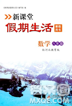 北京教育出版社2020新課堂假期生活寒假用書八年級數(shù)學(xué)河北教育版答案