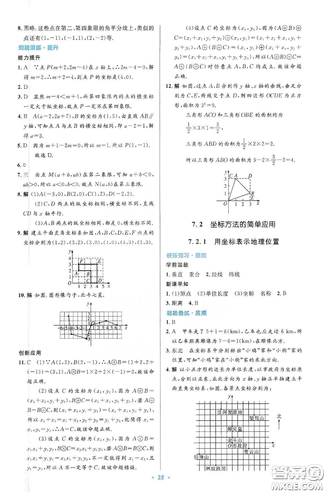 人民教育出版社2020初中同步測(cè)控優(yōu)化設(shè)計(jì)七年級(jí)數(shù)學(xué)下冊(cè)人教版答案