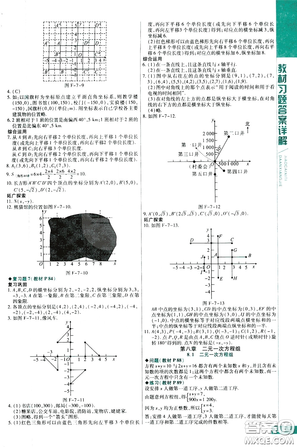 2020年萬向思維倍速學(xué)習(xí)法七年級數(shù)學(xué)下人教版參考答案