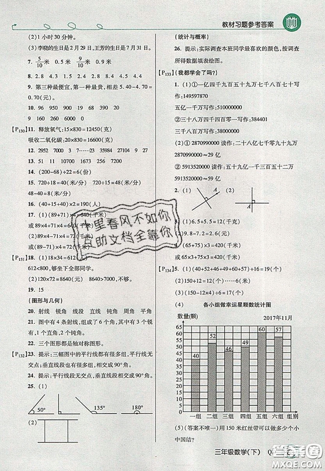 萬(wàn)向思維2020年倍速學(xué)習(xí)法教材導(dǎo)學(xué)練三年級(jí)數(shù)學(xué)下五四制青島版參考答案