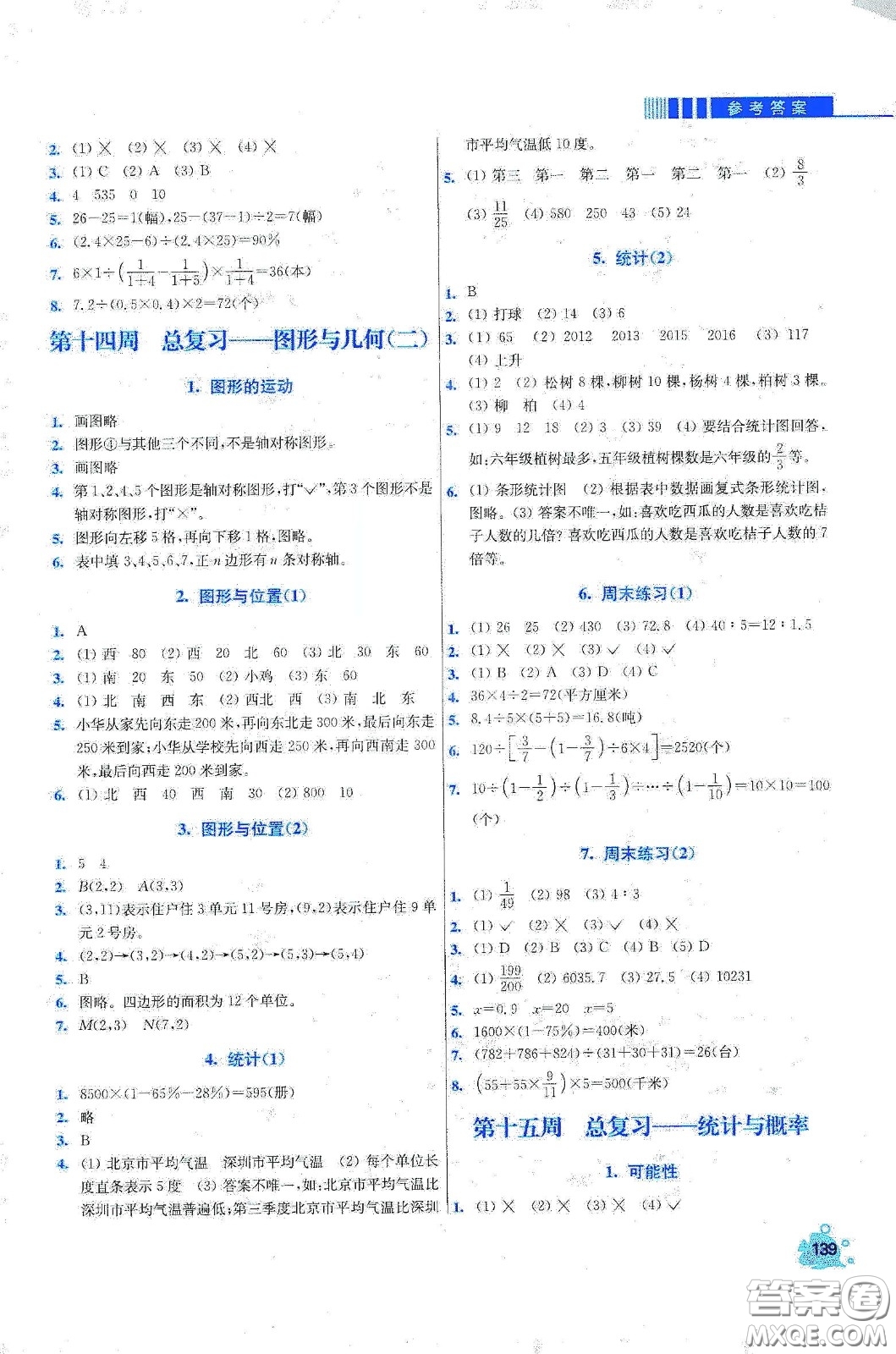 河北大學(xué)出版社2020津橋教育小學(xué)同步奧數(shù)天天練六年級(jí)下冊(cè)北師大版答案