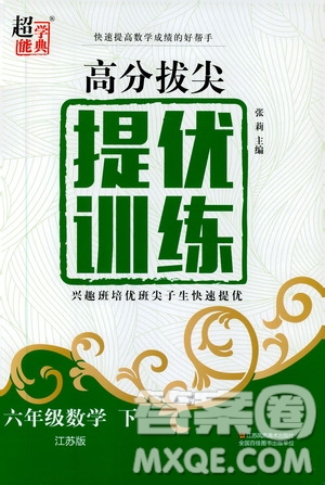 超能學(xué)典2020高分拔尖提優(yōu)訓(xùn)練六年級數(shù)學(xué)下冊江蘇版答案