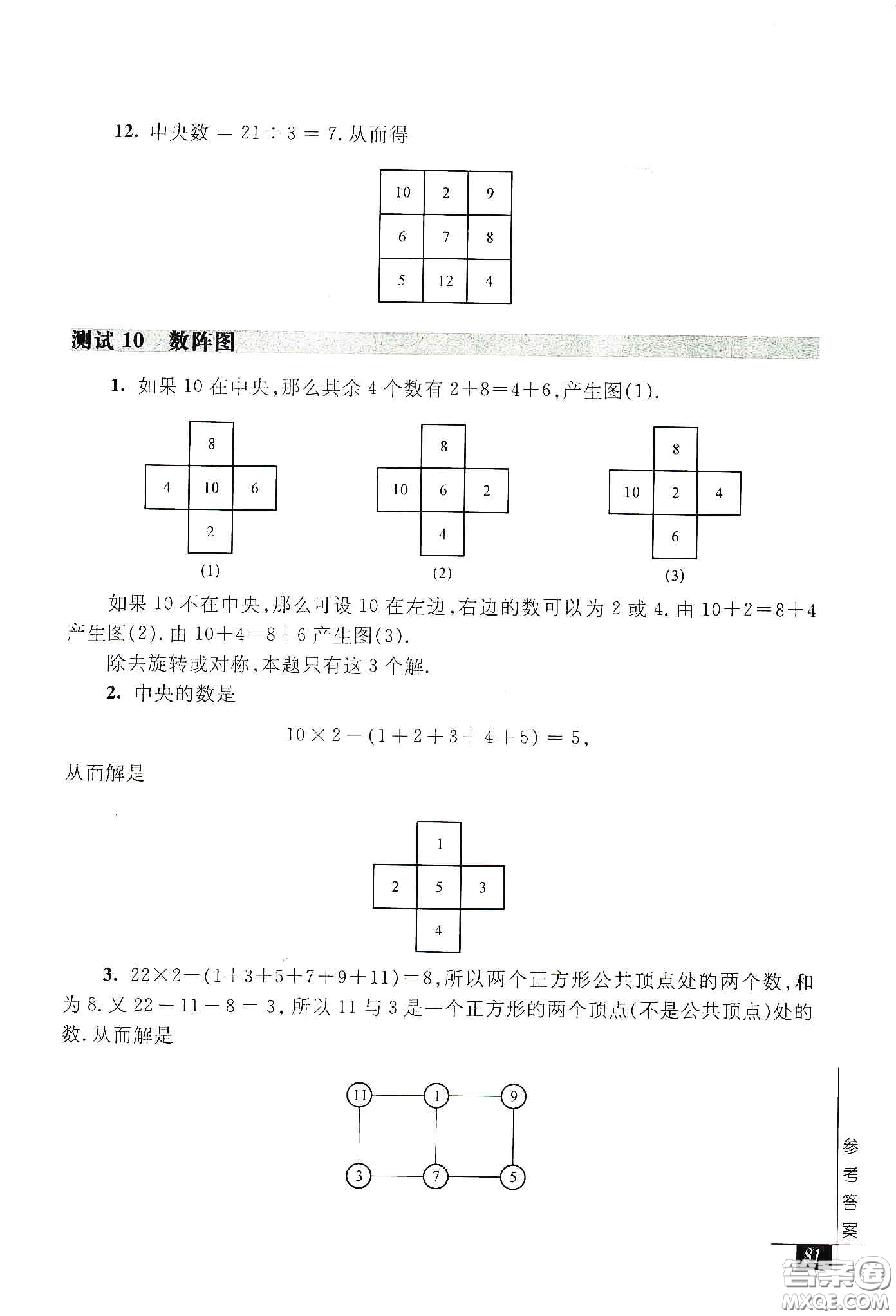 2020奧數(shù)教程能力測(cè)試三年級(jí)答案