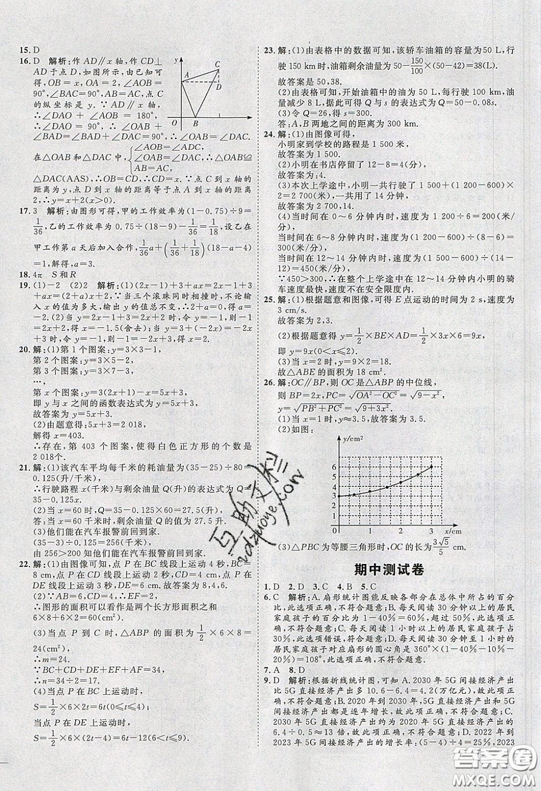 2020春優(yōu)加學(xué)案課時通八年級數(shù)學(xué)下冊N版河北專用答案