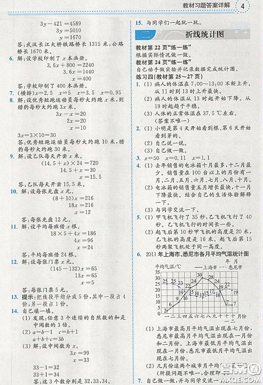 江蘇鳳凰教育出版社義務(wù)教育教科書2020數(shù)學(xué)五年級下冊蘇教版教材習(xí)題答案