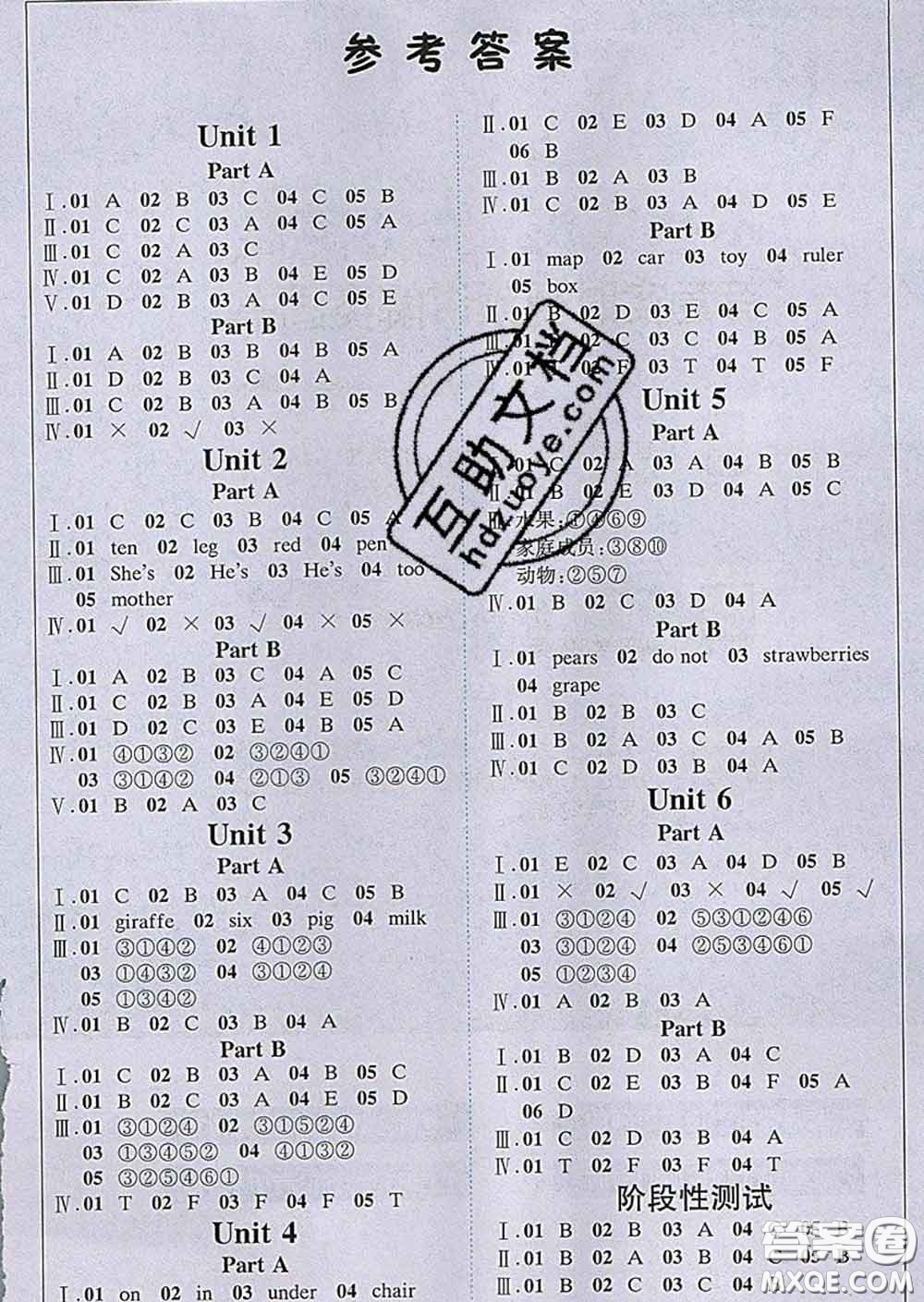 2020春新版1加1輕巧奪冠課堂直播三年級(jí)英語(yǔ)下冊(cè)人教版答案