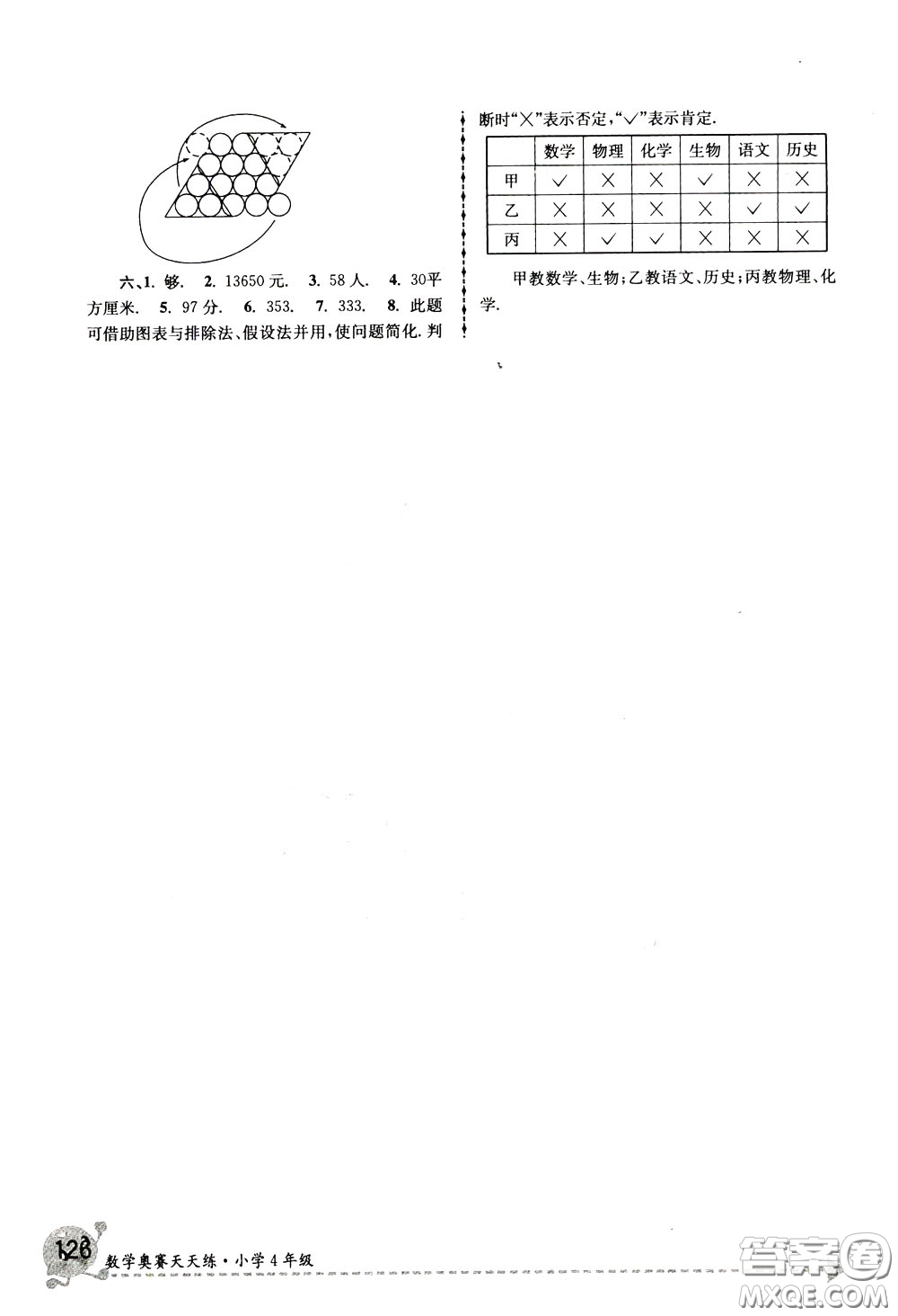 南京大學(xué)出版社2020年南大教輔數(shù)學(xué)奧賽天天練第6版小學(xué)4年級(jí)參考答案