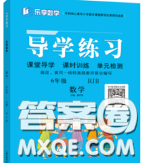 延邊教育出版社2020年新版導學練習樂享數(shù)學六年級下冊人教版答案