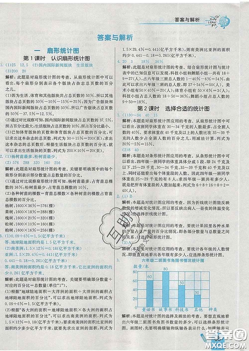 河北教育出版社2020新版七彩練霸六年級數(shù)學下冊蘇教版答案