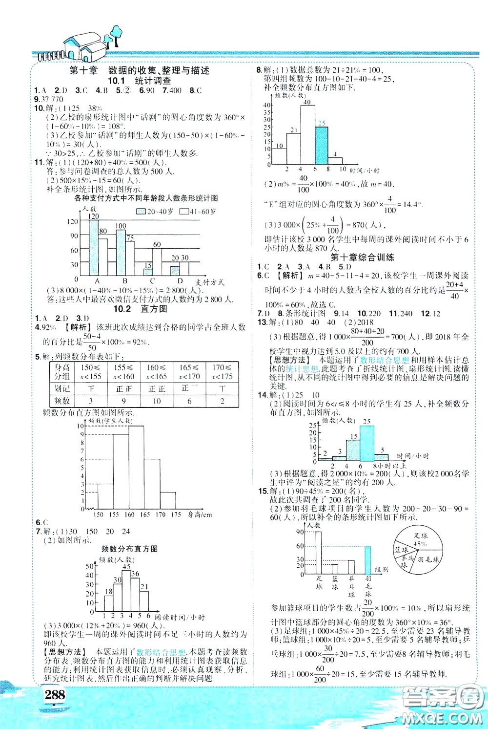 黃岡狀元成才路2020年?duì)钤笳n堂好學(xué)案七年級(jí)下冊(cè)數(shù)學(xué)人教版參考答案