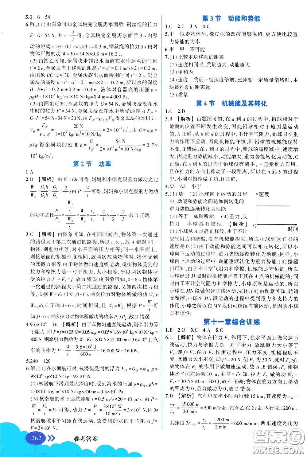 黃岡狀元成才路2020年狀元大課堂好學(xué)案八年級下冊物理人教版參考答案