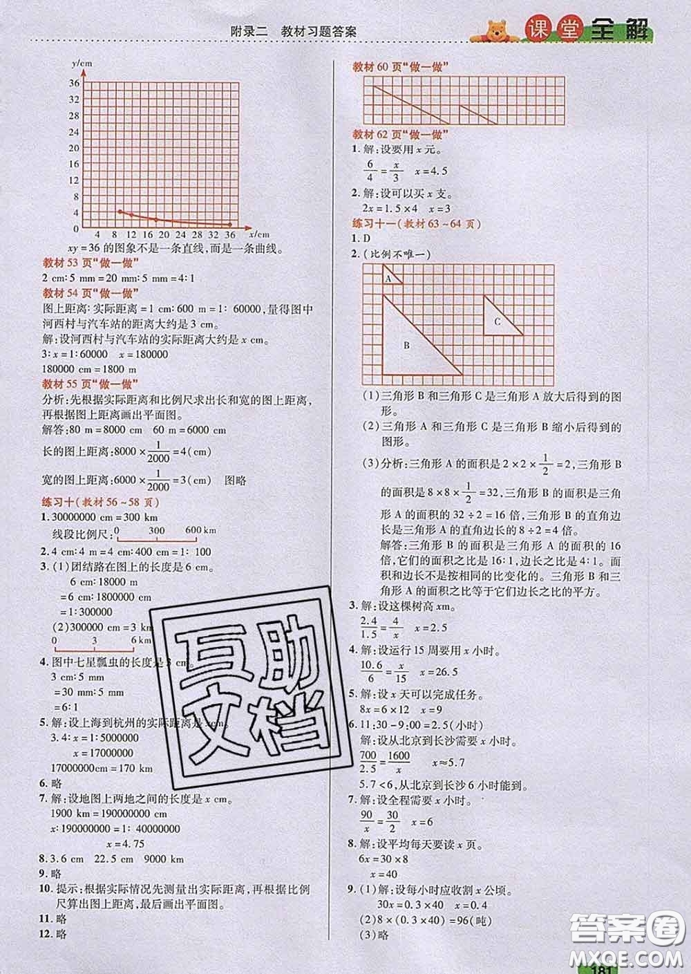 2020新版跳跳熊小學(xué)特級(jí)教師課堂全解六年級(jí)數(shù)學(xué)下冊(cè)人教版答案