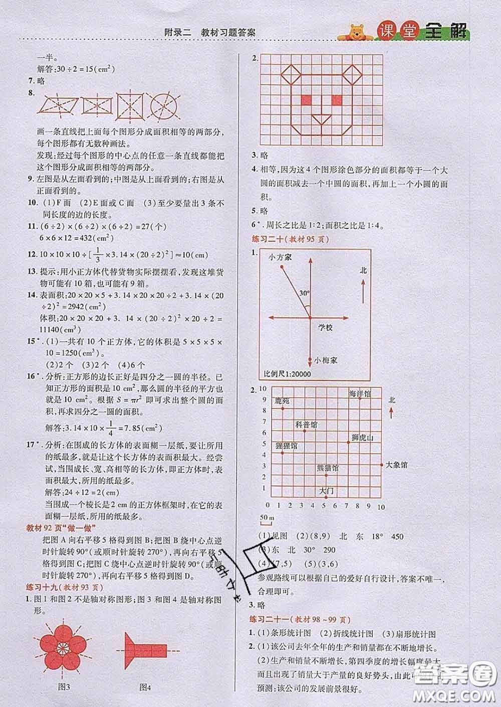 2020新版跳跳熊小學(xué)特級(jí)教師課堂全解六年級(jí)數(shù)學(xué)下冊(cè)人教版答案