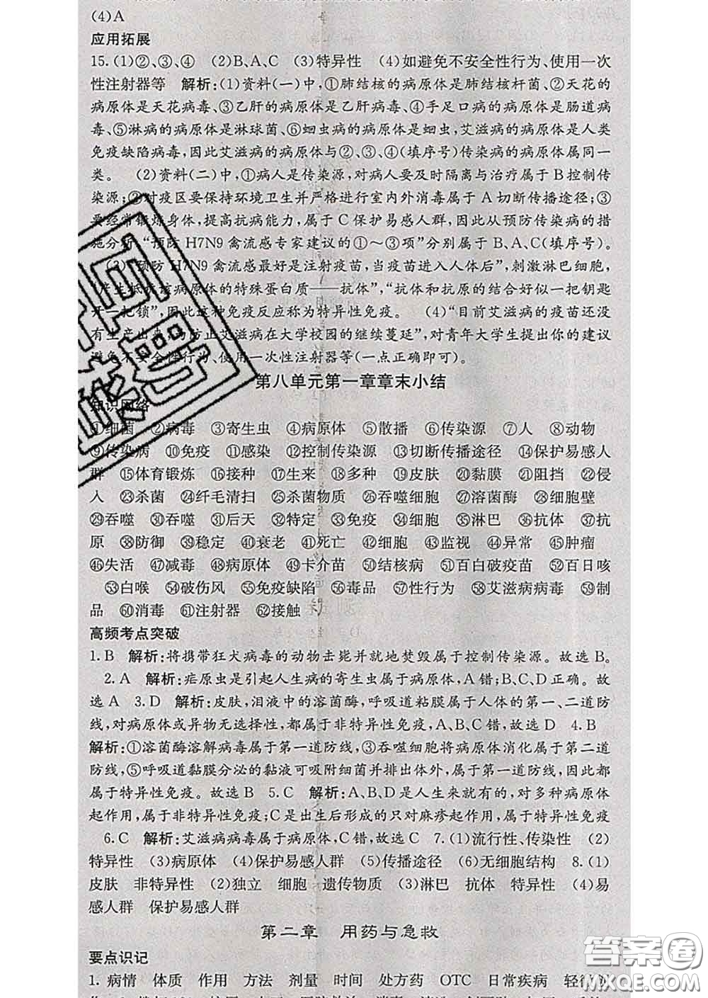 梯田文化2020春課堂點(diǎn)睛八年級生物下冊人教版答案