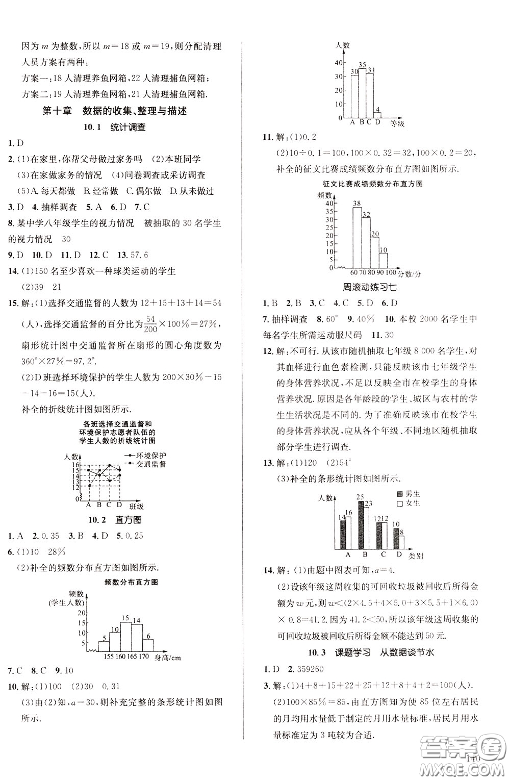 2020年原創(chuàng)講練測課優(yōu)新突破,數(shù)學(xué)七年級下RJ人教版參考答案