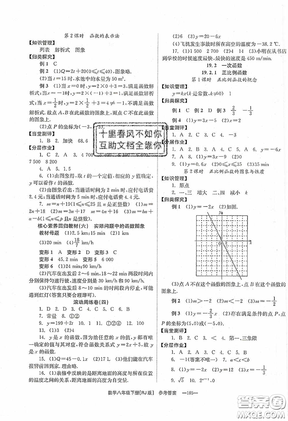 北京時代華文書局2020全效學(xué)習(xí)學(xué)業(yè)評價方案八年級數(shù)學(xué)下冊人教版答案