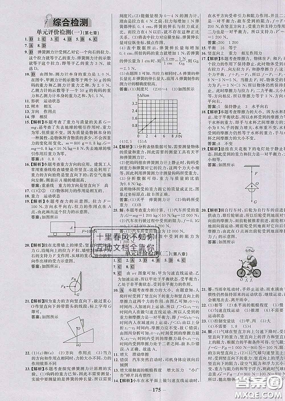 2020春世紀(jì)金榜百練百勝八年級(jí)物理下冊(cè)人教版答案