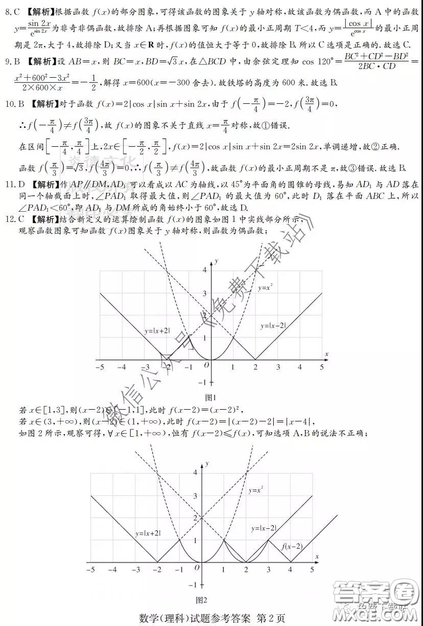 2020年普通高等學(xué)校招生全國統(tǒng)一考試考前演練一理科數(shù)學(xué)試題及答案