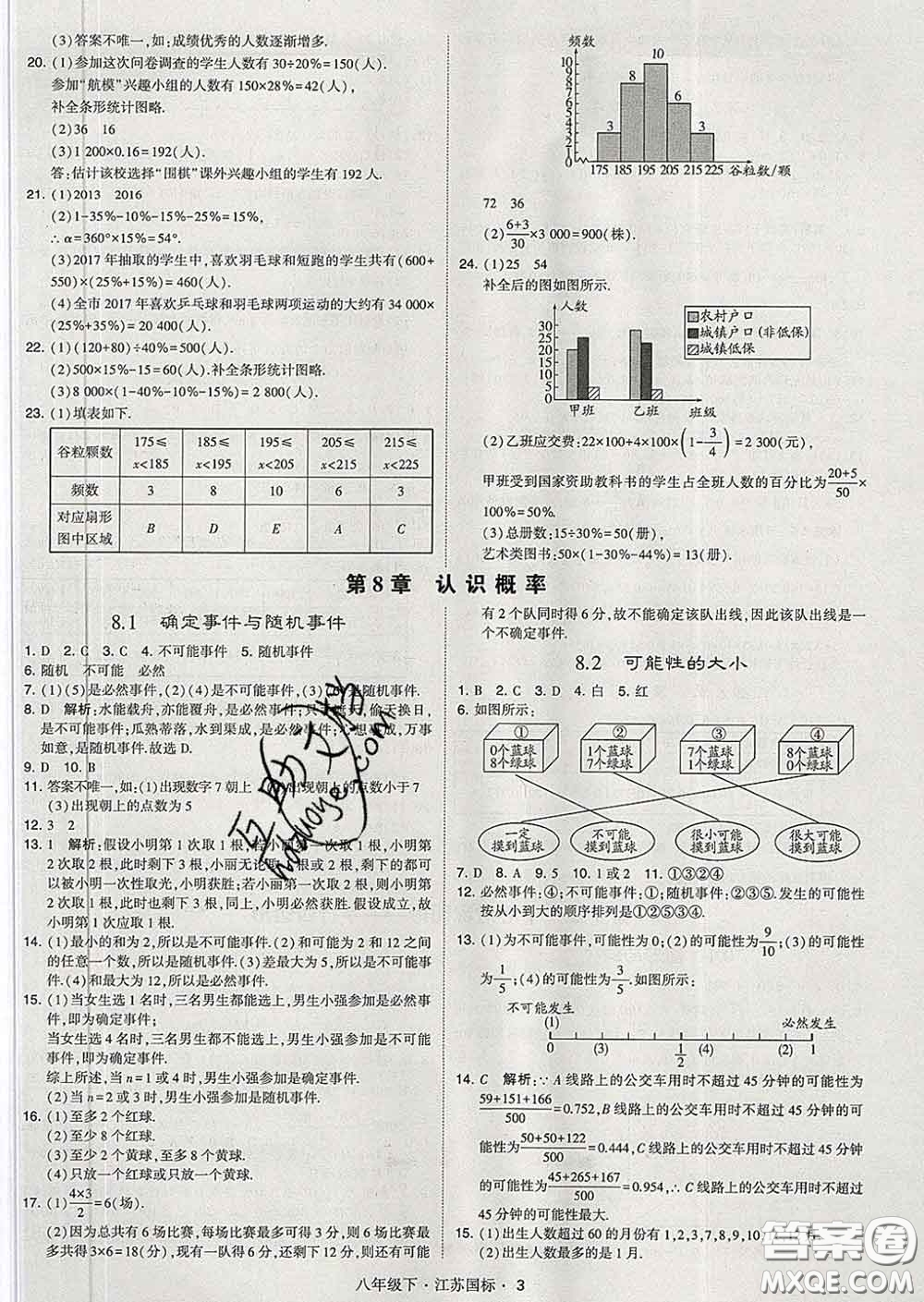 2020新版經(jīng)綸學(xué)典學(xué)霸題中題八年級數(shù)學(xué)下冊江蘇版答案