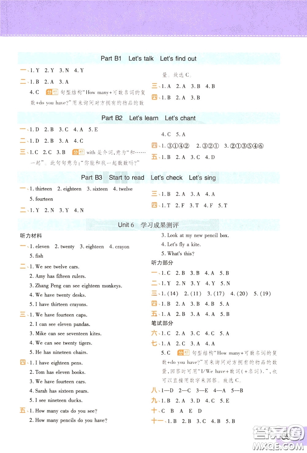 2020年黃岡同步練一日一練三年級(jí)起點(diǎn)英語(yǔ)3年級(jí)下冊(cè)PEP人教版參考答案