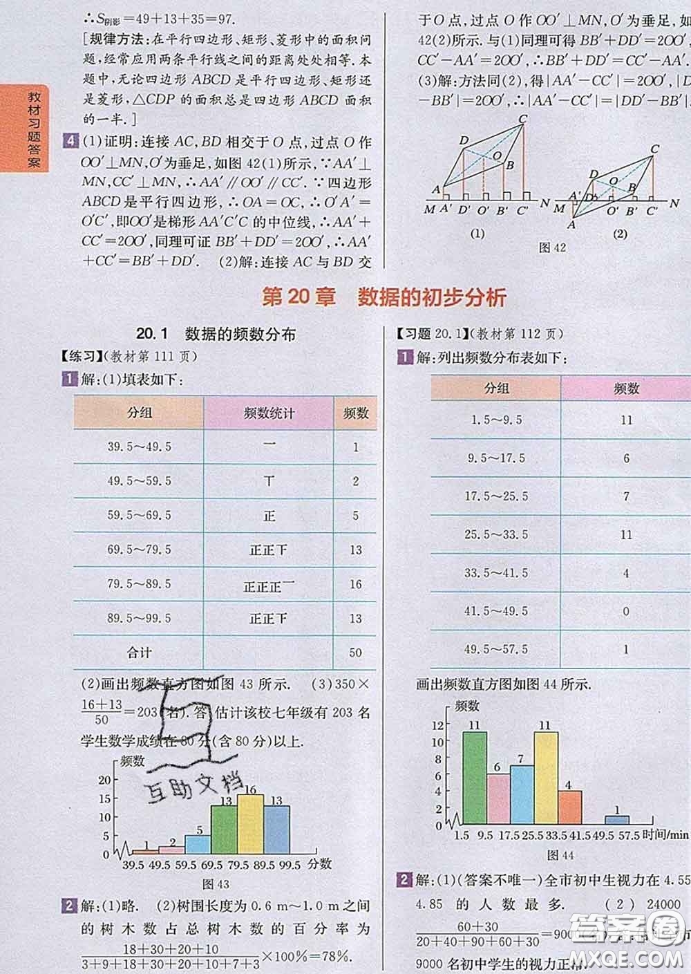 吉林人民出版社2020春尖子生學(xué)案八年級(jí)數(shù)學(xué)下冊(cè)滬科版答案