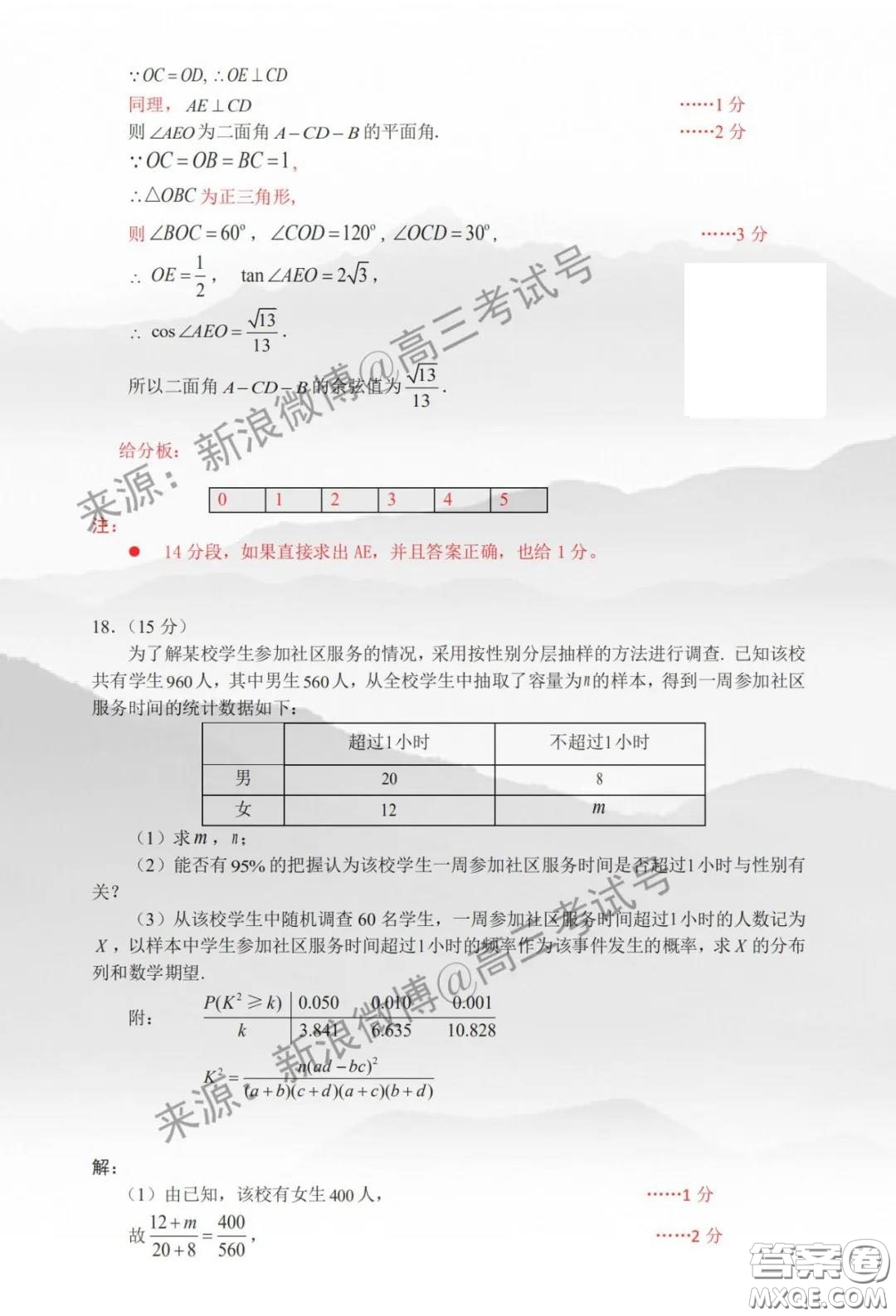 佛山順德區(qū)2020屆高三第三次教學(xué)質(zhì)量檢測理科數(shù)學(xué)試題及答案