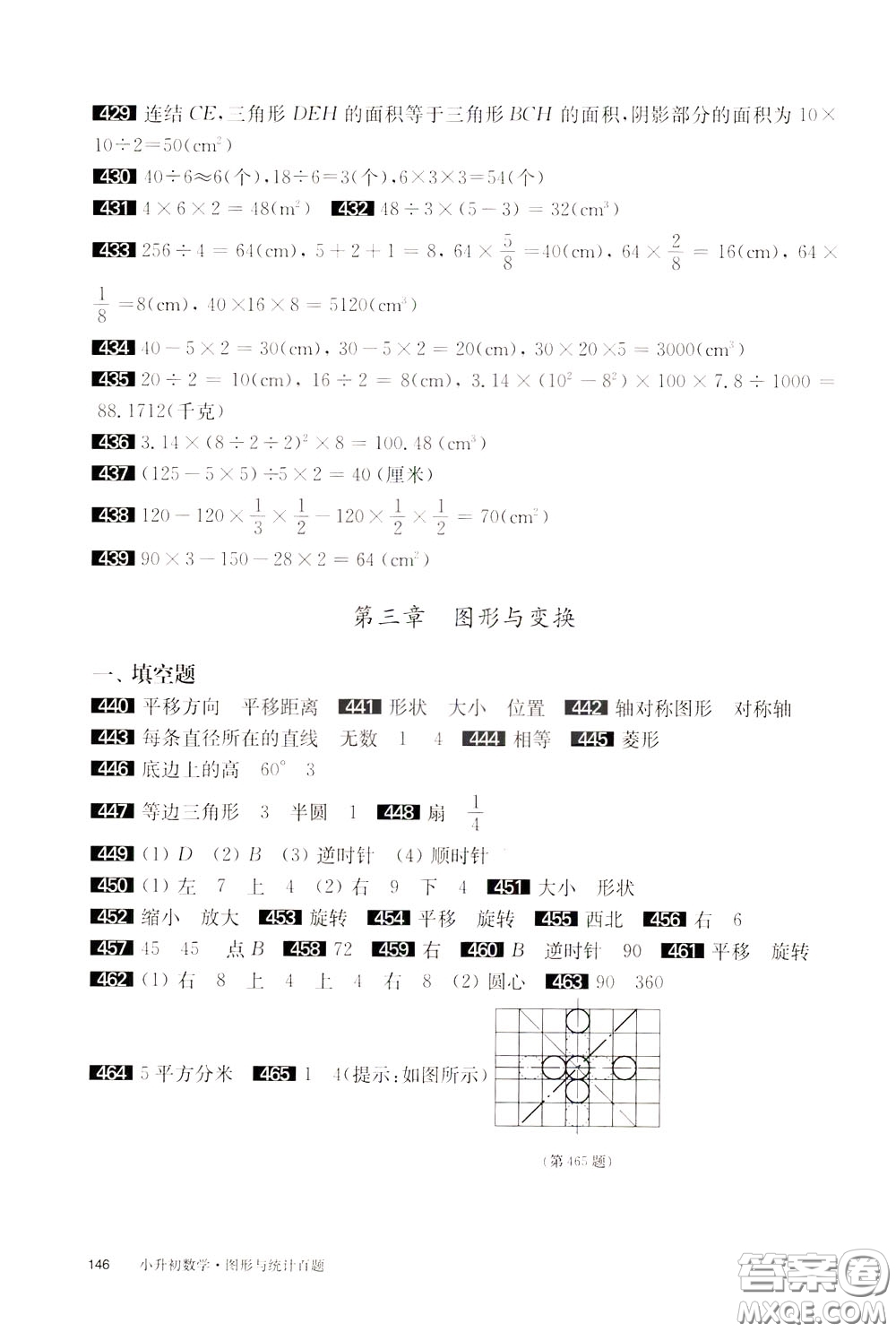 2020修訂版百題大過關(guān)小升初數(shù)學(xué)圖形與統(tǒng)計(jì)百題參考答案