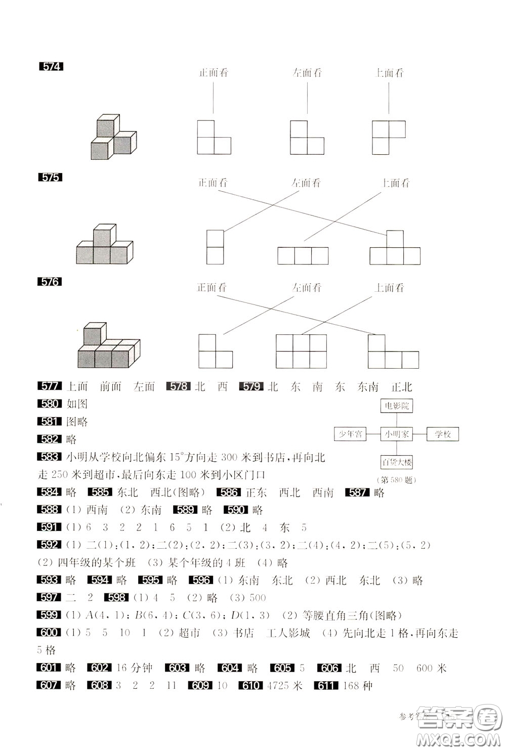 2020修訂版百題大過關(guān)小升初數(shù)學(xué)圖形與統(tǒng)計(jì)百題參考答案