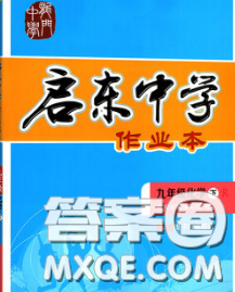 龍門書局2020新版啟東中學(xué)作業(yè)本九年級(jí)化學(xué)下冊(cè)滬教版答案