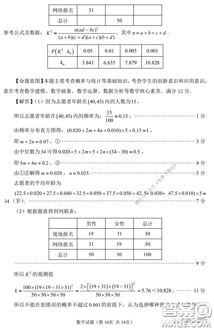 福州市2020屆高三畢業(yè)班3月適應性練習卷文科數(shù)學試題及答案