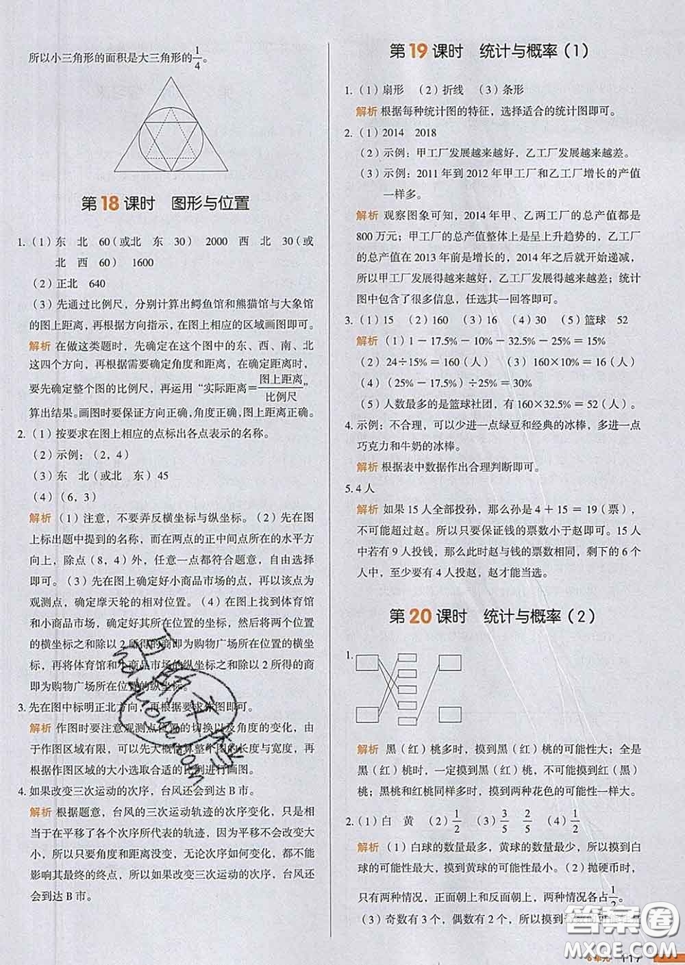 2020新版一本我愛寫作業(yè)小學(xué)數(shù)學(xué)六年級(jí)下冊(cè)人教版答案