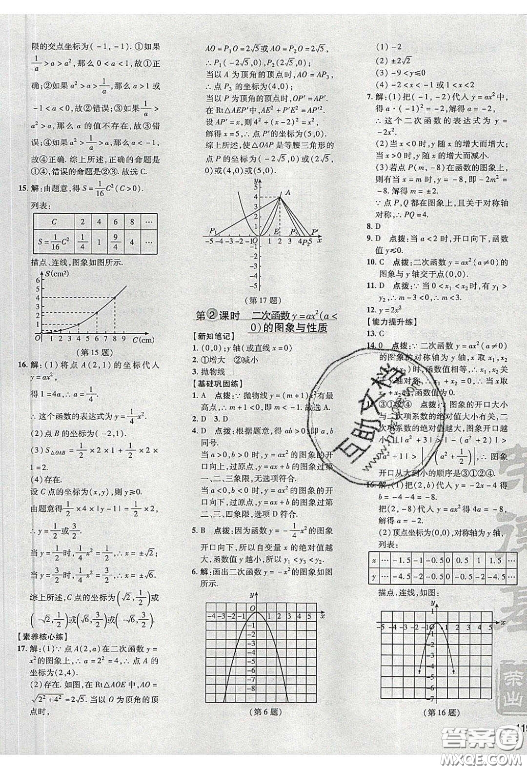 2020榮德基點(diǎn)撥訓(xùn)練九年級(jí)數(shù)學(xué)下冊(cè)湘教版答案