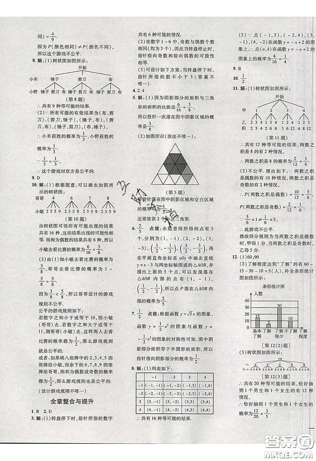 2020榮德基點(diǎn)撥訓(xùn)練九年級(jí)數(shù)學(xué)下冊(cè)湘教版答案