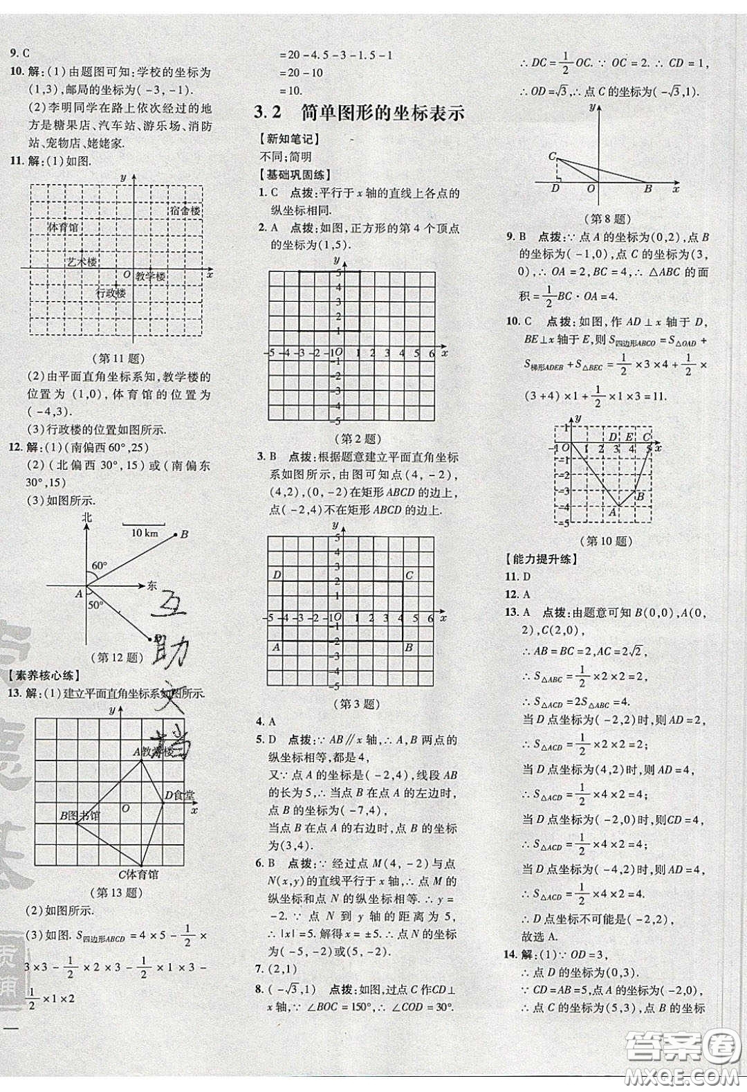 2020榮德基點(diǎn)撥訓(xùn)練八年級(jí)數(shù)學(xué)下冊(cè)湘教版答案