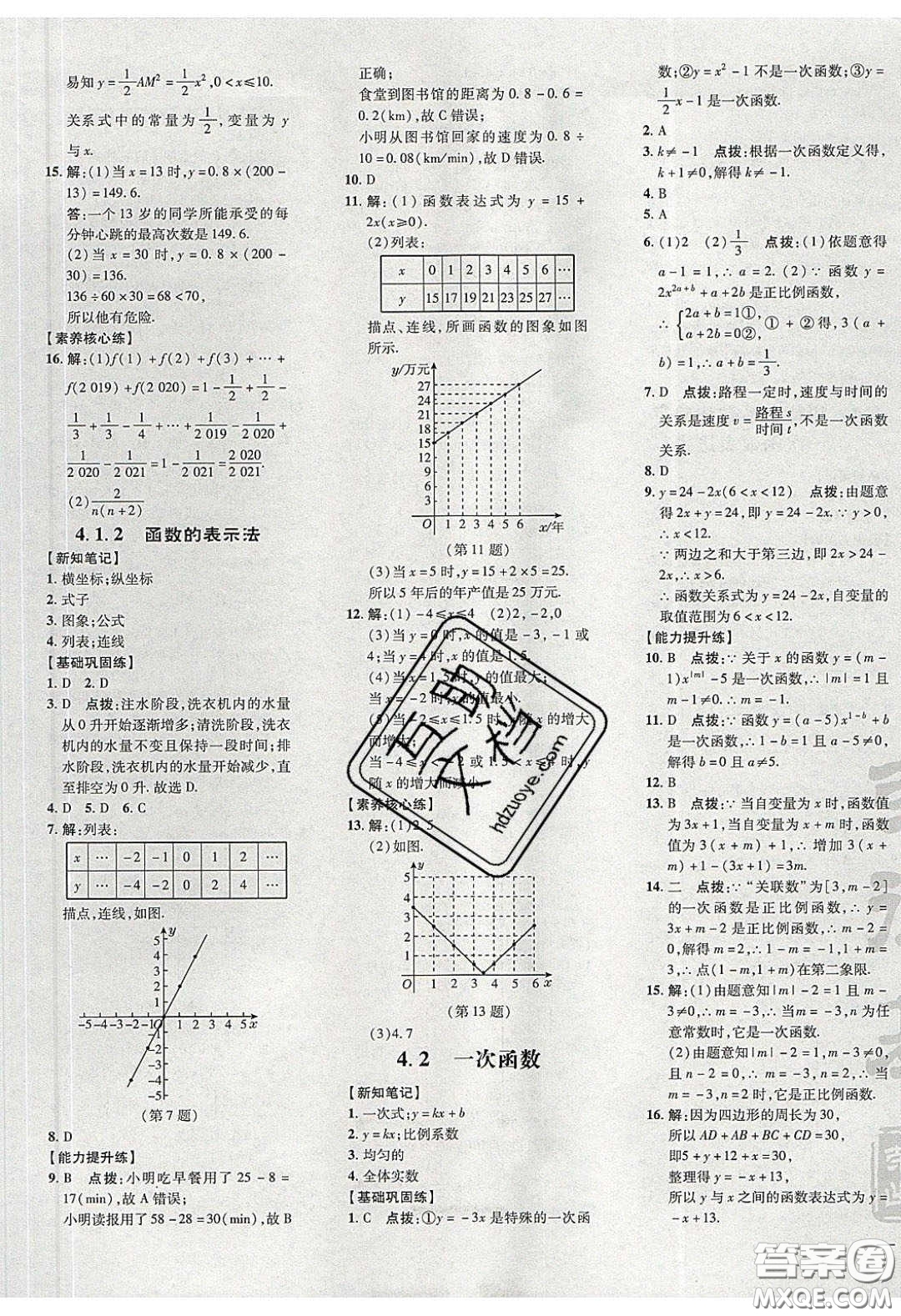 2020榮德基點(diǎn)撥訓(xùn)練八年級(jí)數(shù)學(xué)下冊(cè)湘教版答案