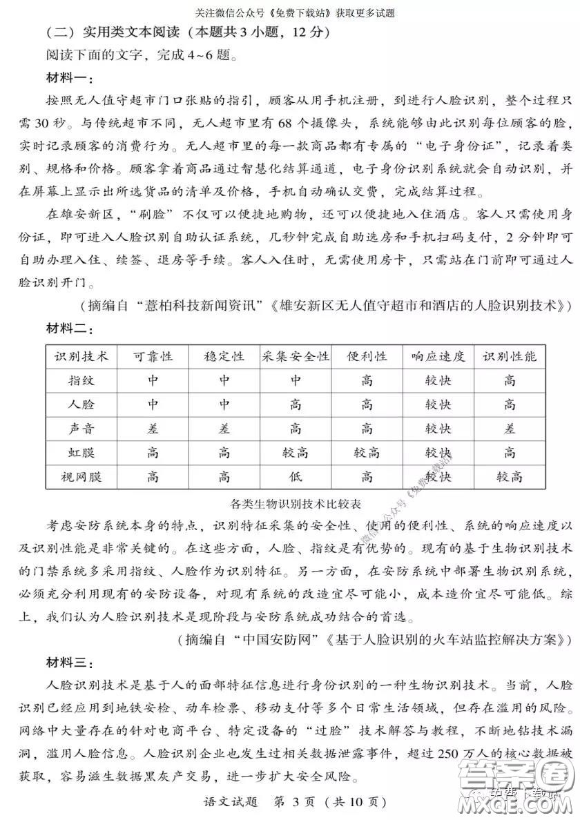 2020年莆田市高中畢業(yè)班教學(xué)質(zhì)量檢測試卷語文試題及答案