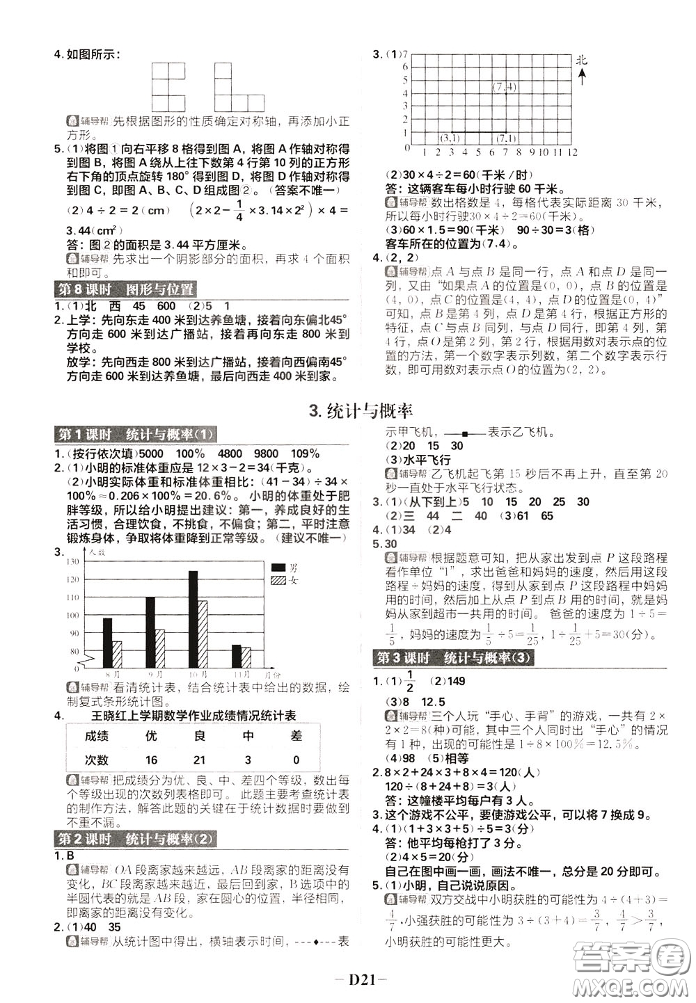 新世界出版社2020年樂學一起練六年級數(shù)學下冊RJ人教版參考答案