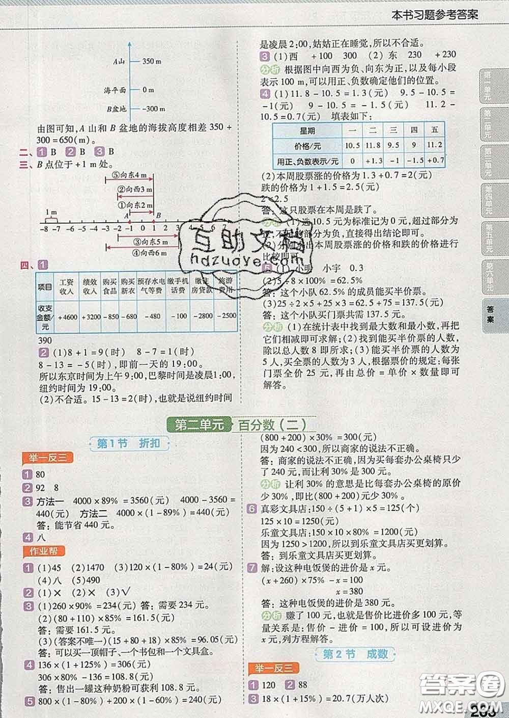 2020新版天星教育教材幫小學(xué)數(shù)學(xué)六年級(jí)下冊(cè)人教版答案